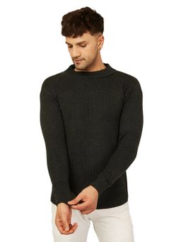 Kvetoo - Solid,Plain High Neck Sweater For Men