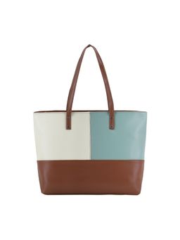 Toteteca - Tan Colorblock Tote Bag