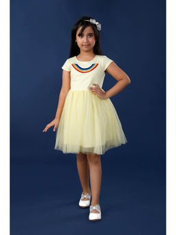 ZIP ZAP ZOOP - Yellow Rainbow Embroidery Dress