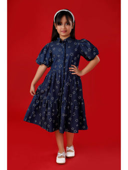 ZIP ZAP ZOOP - Blue Denim Dress with Star Print