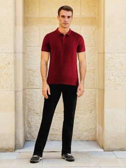 Lee - Mens Solid Red Polo T-Shirt (Slim)