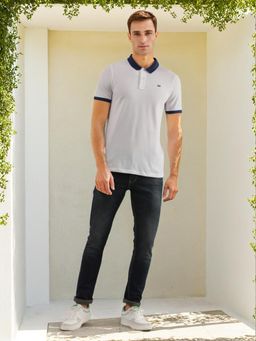 Lee - Mens Solid White Polo T-Shirt (Slim)