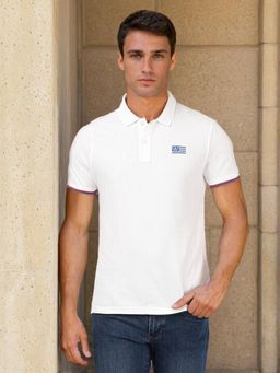 Wrangler - Men White Regular Polo T-Shirt