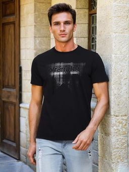 Wrangler - Mens Regular Printed Black T-Shirt