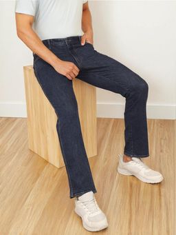 Wrangler - Men's Blue Millard Regular Fit Mid Rise Jeans