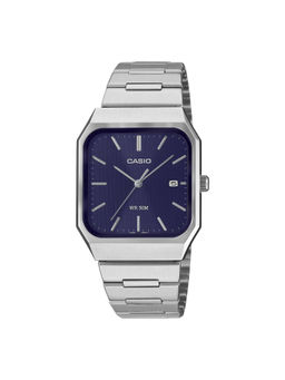 Casio - ENTICER Men Analog Blue Dial Rectangular Shape Watch MTP-B185D-2A1VDF-(M)