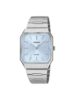 Casio - ENTICER Men Analog Blue Dial Rectangular Shape Watch MTP-B185D-2A2VDF-(M)