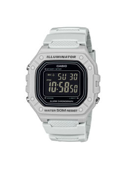 Casio - YOUTH Unisex Digital Black Dial Square Shape Watch W-218H-8BVDF-(M)