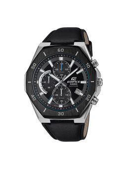 Casio - EDIFICE Men Analog Black Dial Octagon Shape Watch EFB-680BL-1AVUPR-(M)