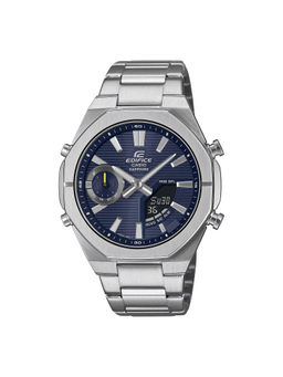 Casio - EDIFICE Men Analog + Digital Blue Dial Round Shape Watch ECB-S10D-2ADF-(M)