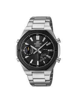 Casio - EDIFICE Men Analog + Digital Black Dial Round Shape Watch ECB-S10DB-1ADF-(M)