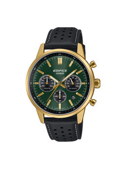 Casio - EDIFICE Men Analog Green Dial Round Shape Watch EFR-575CL-3ADF-(M)