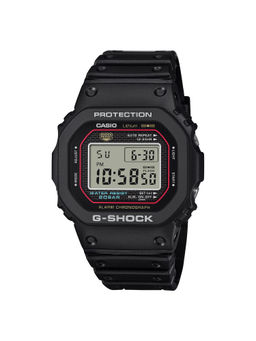 Casio - G-SHOCK Men Digital Black Dial Rectangular Shape Watch DW-5000R-1ADR-(M)