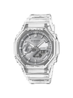 Casio - G-SHOCK Men Analog + Digital Silver Dial Octagon Shape Watch GA-2100BM-7A8DR-(M)