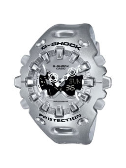 Casio - G-SHOCK Men Analog + Digital Silver Dial Round Shape Watch GA-V01A-8ADR-(M)