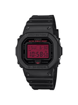Casio - G-SHOCK Men Digital Red Dial Rectangular Shape Watch DW-5600BBR-1DR-(M)