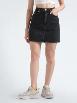 Tommy Hilfiger - Relaxed Fit Solid Mid Rise Mini Skirt