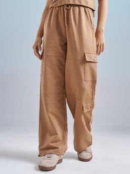 TOKYO TALKIES - Women Brown Solid Cargo Pant