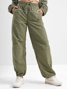 TOKYO TALKIES - Women Green Relax Fit Pant