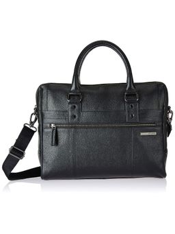 Samsonite - Leather Messenger Bag Esquire Unisex Softsided 11.5 Liters Black