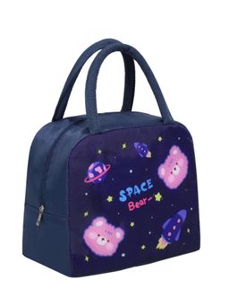 House of Quirk - Insulated Reusable Lunch Bag Waterproof Canvas Cooler With Pocket Lunch Bag (Blue)