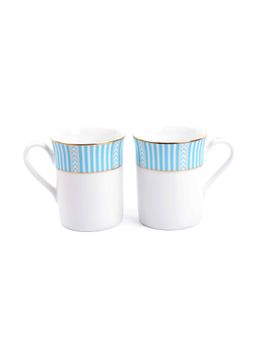 ICHKAN - Stripe Blue Classic Coffee Mugs (Pack of 2)