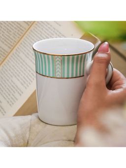 ICHKAN - Stripe Green Classic Coffee Mugs (Pack of 6)