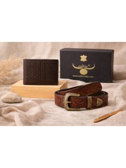 Celtic - Artisan Leather Belt Wallet Gift Set