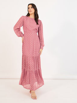 Styli - Women Embroidered Tiered Maxi Dress