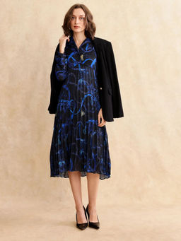 RAREISM - Romros Print Flared Midi Dress