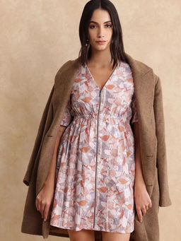 RAREISM - Salao Print Fit and Flare Mini Dress