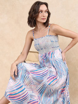 RAREISM - Shanks Print A-Line Midi Dress