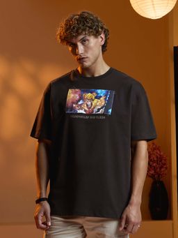 The Souled Store - Official Demon Slayer: Zenitsu Men Oversized T-Shirt