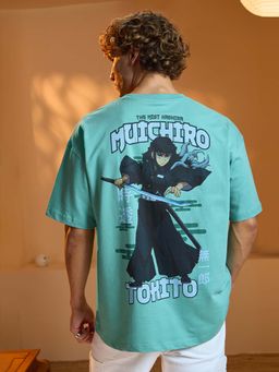 The Souled Store - Official Demon Slayer: Muichiro Men Oversized T-Shirt