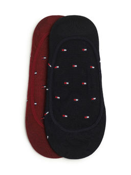 Tommy Hilfiger - Multi-Color Cotton No-Show Socks (Pack Of 2)