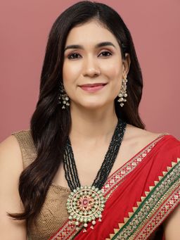 PANASH - Gold Plated Necklace and Earrings
