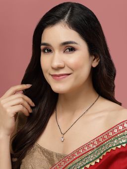 PANASH - Gold Plated Cz Studded & Beaded Mangalsutra