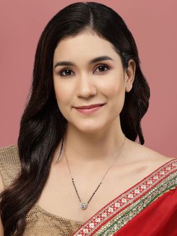 PANASH - Gold Plated Cz Studded & Beaded Mangalsutra