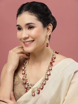 PANASH - Gold Plated Necklace and Earrings