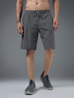 Technosport - Men Solid Slim Fit Sports Shorts