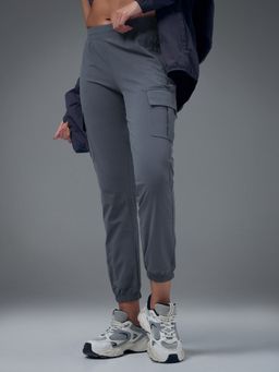 Technosport - Women Slim Fit Solid Cargo Joggers