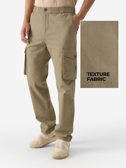 The Souled Store - Originals: Lined Beige Men Cargo Pants