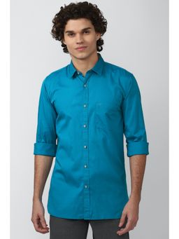 Peter England - Men Blue Slim Fit Casual Shirt