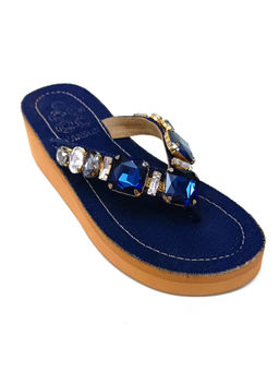 VANSON - Persian Chill Festive Wear Flatform Sandals Blue