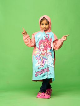 ZEEL - Barbie Fashionista Girls Peach Raincoat