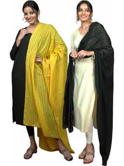 Hella Fashions - Multi-Colour Cotton Dupatta