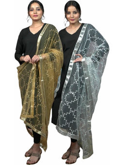 Hella Fashions - Multi-Colour Net Dupatta