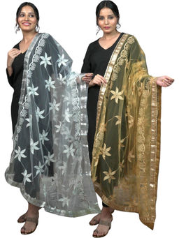 Hella Fashions - Multi-Colour Net Dupatta