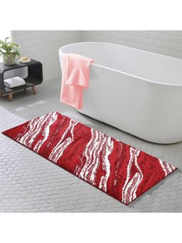 OBSESSIONS - Super Absorbent Anti-Skid Polyester Bath Mat Red