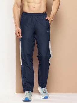 Alcis - Navy Blue Solid/Plain Mid Waist Trackpant